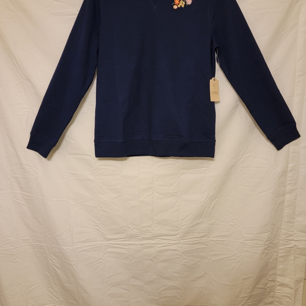 St.John's Bay blue women XL cotton pullover sweater shirt.